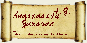 Anastasija Zurovac vizit kartica